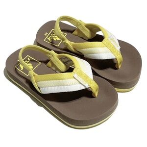 Reef yellow flip flops w/ elastic strap 5/6 infant